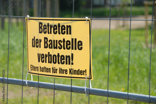 Baustelle Betreten Verboten Recht