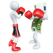Illustration: Boxer Versus Money Boxer Versus Money
