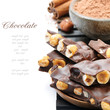 Chocolate with hazelnuts, cocoa powder and cinnamon Chocolate with hazelnuts, cocoa powder and cinnamon