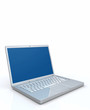 Mobiler Computer vor weissem Hintergrund Mobiler Computer vor weissem Hintergrund