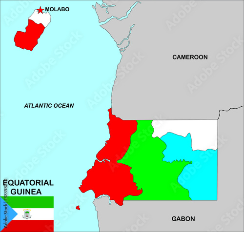 Illustration: equatorial guinea map equatorial guinea map