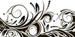 floral background with decorative branch