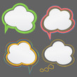 Vector hand drawn speech bubbles