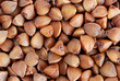 macro of buckwheat food background