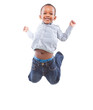 Jumping in joy