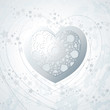 Heart background in silver Heart background in silver