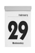 Foto: Tear-off calendar shows february the 29th, intercalary year 2012 Tear-off calendar shows february the 29th, intercalary year 2012