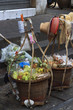 Fruit basket at the street market Fruit basket at the street market