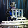 WELDER AT WORK (color toned image; shalow DOF)