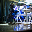 WELDER AT WORK (color toned image; shalow DOF)
