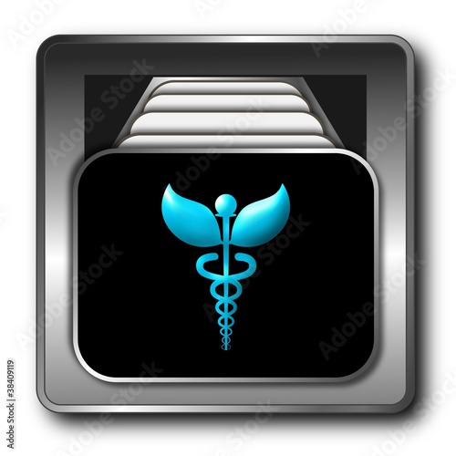 Illustration: Medical Files Filing Cabinet Icon Medical Files Filing Cabinet Icon