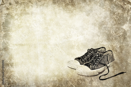 Photo: canvas shoes background canvas shoes background