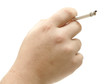 the human hand holding a cigarette the human hand holding a cigarette