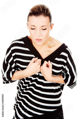 Photo: woman having lunge pain woman having lunge pain