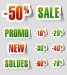Stickers - promo, sale, new, soldes