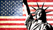 drapeau usa statue de la liberté