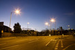 Photo: The night, empty road a littlel town The night, empty road a littlel town