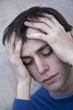 Jeune, jeunesse, homme, garçon, triste, déprime