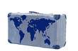 Photo: Old brown suitcase for travel white background. Old brown suitcase for travel white background.