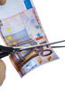 Euro Banknote zerschnitten