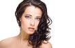 Portrait of young adult woman with health skin of