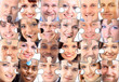 abstract puzzle background with face