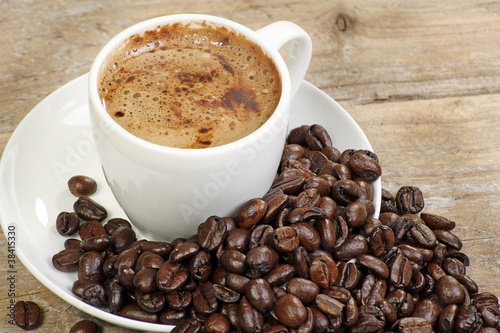 Photo: coffee with beans coffee with beans