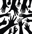 Hand silhouettes