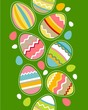 Vektor: Seamless spring vertical border with easter eggs Seamless spring vertical border with easter eggs
