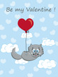 The card for Valentine's Day, the background