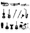 musical instrument icons,easy to edit or re size