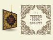 Vector vintage ornate page decor elements frames, ornaments, tag