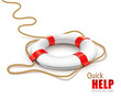 rescue ring for quick help vector illustration isolated on