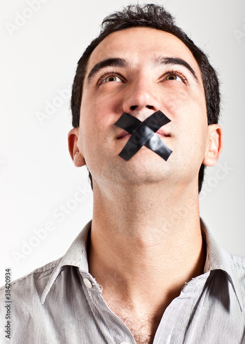 Photo: Silenced man Silenced man