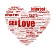 Heart love valentine text
