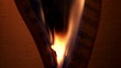 Burning music sheets, dark, closeup,