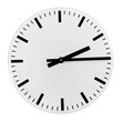 Black and white wall clock, quarter past two in the afternoon Black and white wall clock, quarter past two in the afternoon
