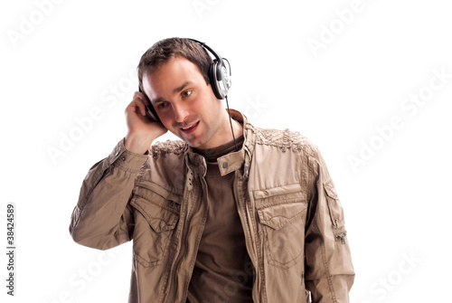Photo: young man with headphones young man with headphones