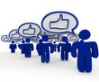 Thumbs Up - Many People Talking and Expressing Like Feelings