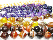 background of colorful semiprecious beads background of colorful semiprecious beads
