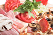 pizza with ham