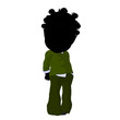 Little African American Business Girl Illustration