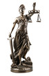 Lady of Justice on white background