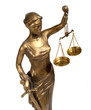 Lady of Justice on white background
