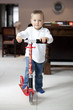 A child with scooter A child with scooter