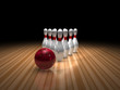 bowling ball and ten pins