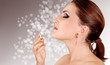 Young lady portrait with perfume