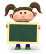 girl with chalkboard