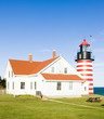 West Quoddy Head Lighthouse, Maine, USA