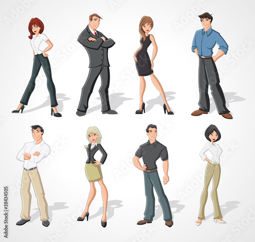 Vector: Group cartoon business people Group cartoon business people